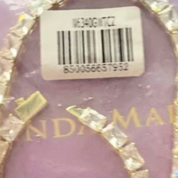 Melinda Maria The Queen's Tennis Necklace Diamondettes Gold 16" - Picture 4 of 4